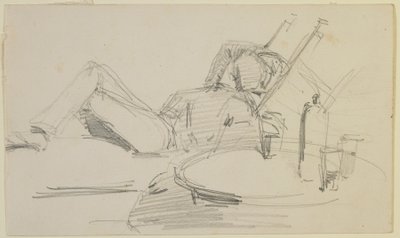 A Man Reclining on a Bed, 1858 by James Abbott McNeill Whistler